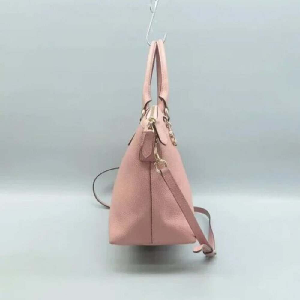 Authentic Gucci Soho Dome Satchel Pink Leather Crossbody Shoulder Bag Luxury Bag - Picture 5 of 13